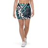 Graffiti Geometric Print Mini Skirt-grizzshop