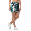 Graffiti Geometric Print Mini Skirt-grizzshop