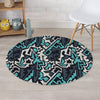 Graffiti Geometric Print Round Rug-grizzshop