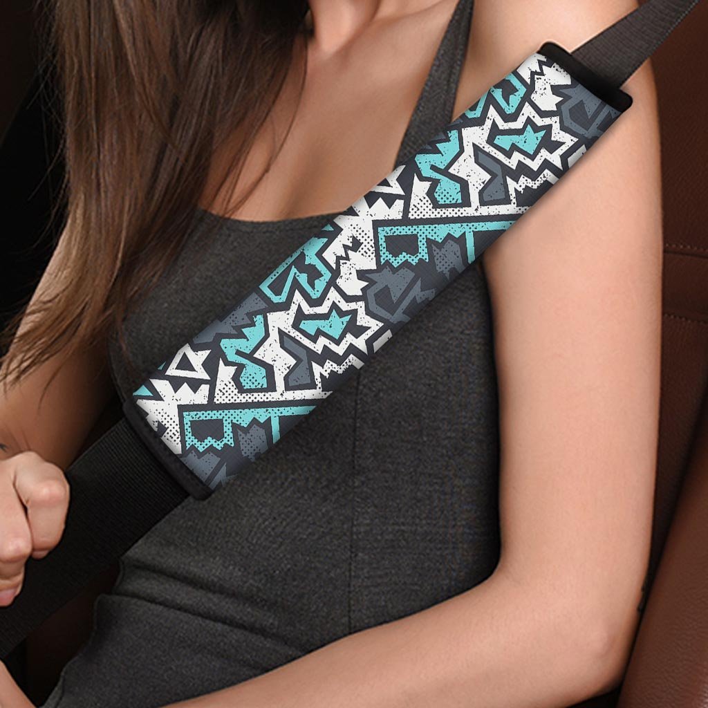 Graffiti Geometric Print Seat Belt Cover-grizzshop