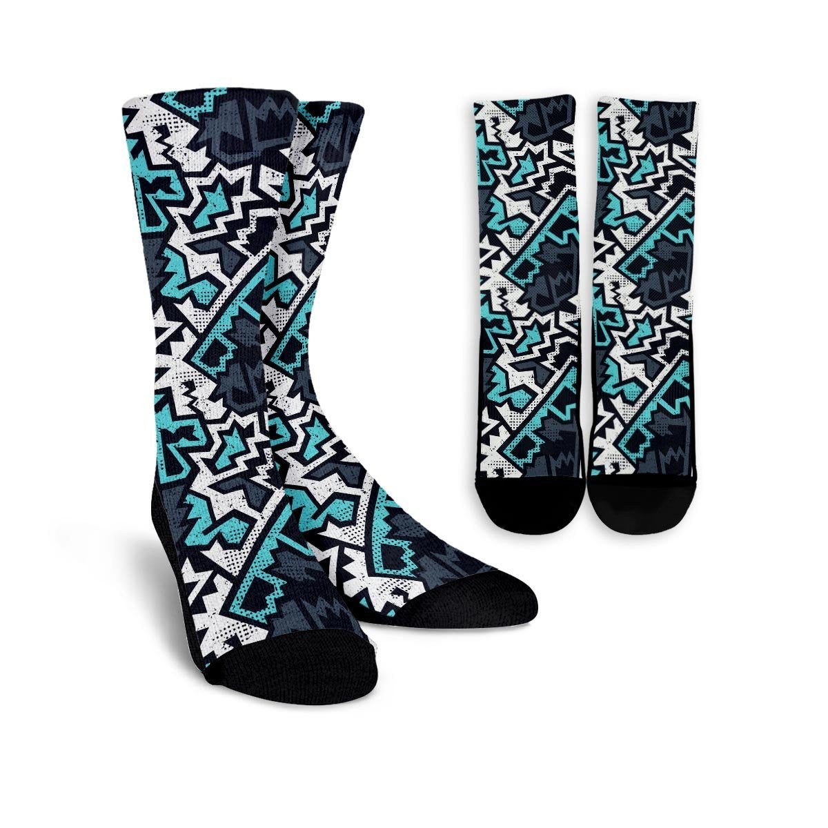 Graffiti Geometric Print Unisex Socks-grizzshop