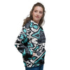 Graffiti Geometric Print Women's Hoodie-grizzshop