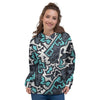 Graffiti Geometric Print Women's Hoodie-grizzshop