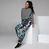 Graffiti Geometric Print Women's Joggers-grizzshop