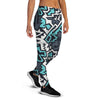 Graffiti Geometric Print Women's Joggers-grizzshop