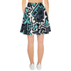 Graffiti Geometric Print Women's Skirt-grizzshop