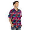 Graffiti Grunge Print Pattern Men's Hawaiian Shirt-grizzshop