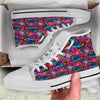 Graffiti Grunge Print Pattern White High Top Shoes-grizzshop