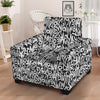 Graffiti Grunge White Text Abstract Print Armchair Slipcover-grizzshop