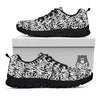 Graffiti Grunge White Text Abstract Print Black Sneaker-grizzshop