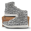 Graffiti Grunge White Text Abstract Print High Top Sneakers-grizzshop