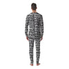 Graffiti Grunge White Text Abstract Print Men's Pajamas-grizzshop