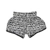 Graffiti Grunge White Text Abstract Print Muay Thai Boxing Shorts-grizzshop