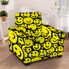 Graffiti Happy Emoji Print Armchair Cover-grizzshop