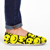 Graffiti Happy Emoji Print Canvas Shoes-grizzshop