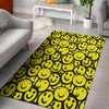 Graffiti Happy Emoji Print Floor Mat-grizzshop