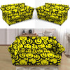 Graffiti Happy Emoji Print Loveseat Cover-grizzshop