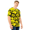 Graffiti Happy Emoji Print Men T Shirt-grizzshop