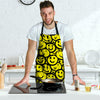 Graffiti Happy Emoji Print Men's Apron-grizzshop