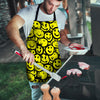 Graffiti Happy Emoji Print Men's Apron-grizzshop