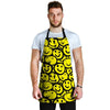 Graffiti Happy Emoji Print Men's Apron-grizzshop