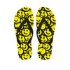 Graffiti Happy Emoji Print Men's Flip Flops-grizzshop