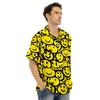 Graffiti Happy Emoji Print Men’s Hawaiian Shirt-grizzshop