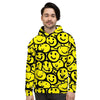 Graffiti Happy Emoji Print Men's Hoodie-grizzshop