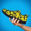 Graffiti Happy Emoji Print Men's Sneakers-grizzshop