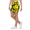 Graffiti Happy Emoji Print Mini Skirt-grizzshop