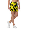 Graffiti Happy Emoji Print Mini Skirt-grizzshop