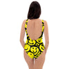 Graffiti Happy Emoji Print One Piece Swimsuite-grizzshop