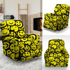 Graffiti Happy Emoji Print Recliner Cover-grizzshop