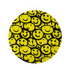 Graffiti Happy Emoji Print Round Rug-grizzshop