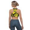 Graffiti Happy Emoji Print Sports Bra-grizzshop