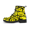 Graffiti Happy Emoji Print Women's Boots-grizzshop