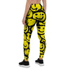 Graffiti Happy Emoji Print Women's Leggings-grizzshop