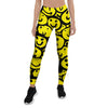 Graffiti Happy Emoji Print Women's Leggings-grizzshop