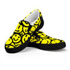 Graffiti Happy Emoji Print Women's Slip On Sneakers-grizzshop