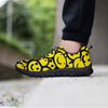 Graffiti Happy Emoji Print Women's Sneakers-grizzshop