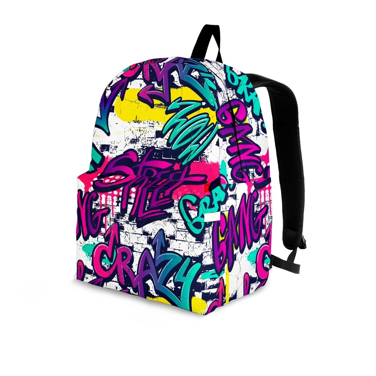 Graffiti Hiphop Print Backpack-grizzshop