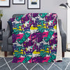 Graffiti Hiphop Print Blanket-grizzshop