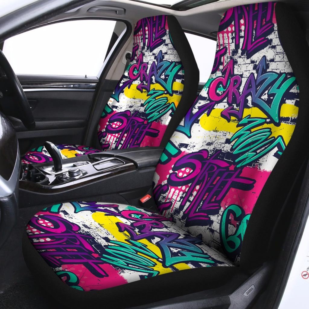 Graffiti Hiphop Print Car Seat Covers-grizzshop