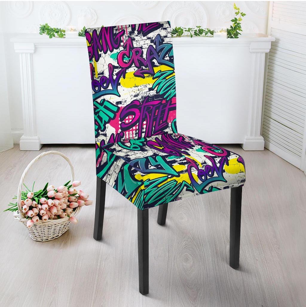 Graffiti Hiphop Print Chair Cover-grizzshop