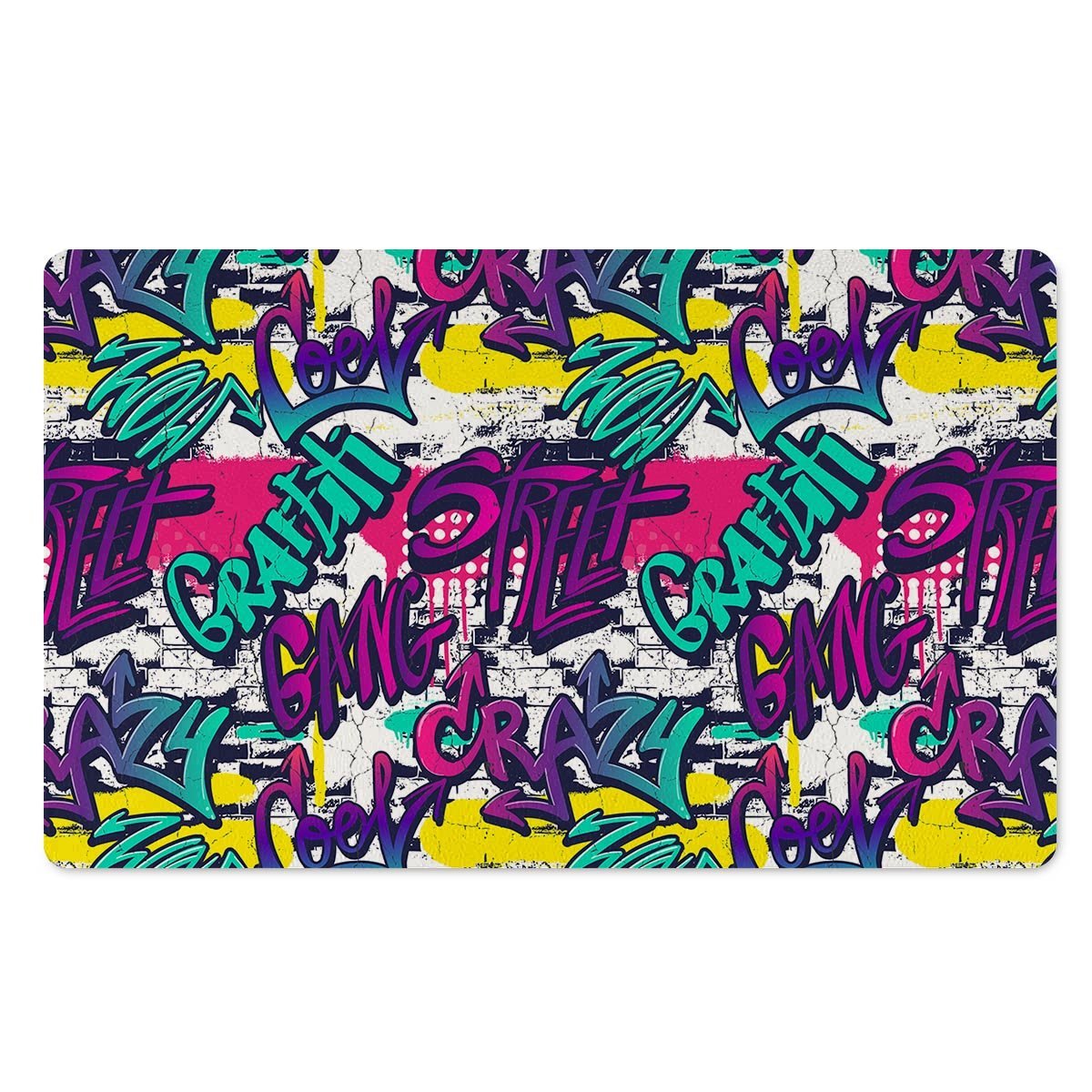 Graffiti Hiphop Print Door Mat-grizzshop