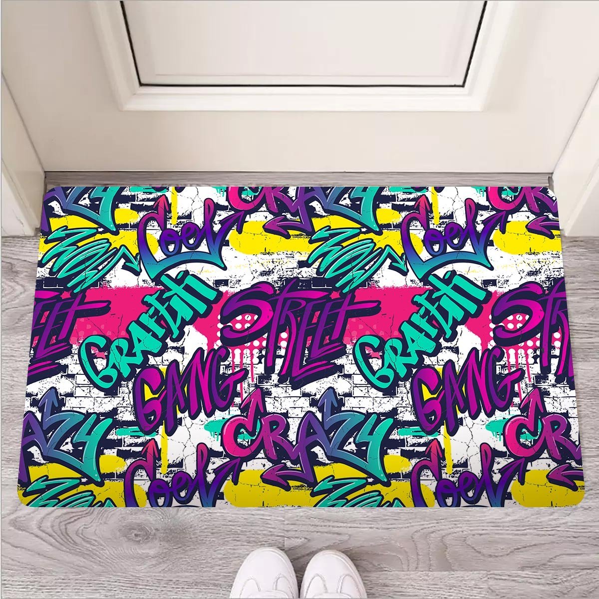 Graffiti Hiphop Print Door Mat-grizzshop