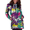 Graffiti Hiphop Print Hoodie Dress-grizzshop