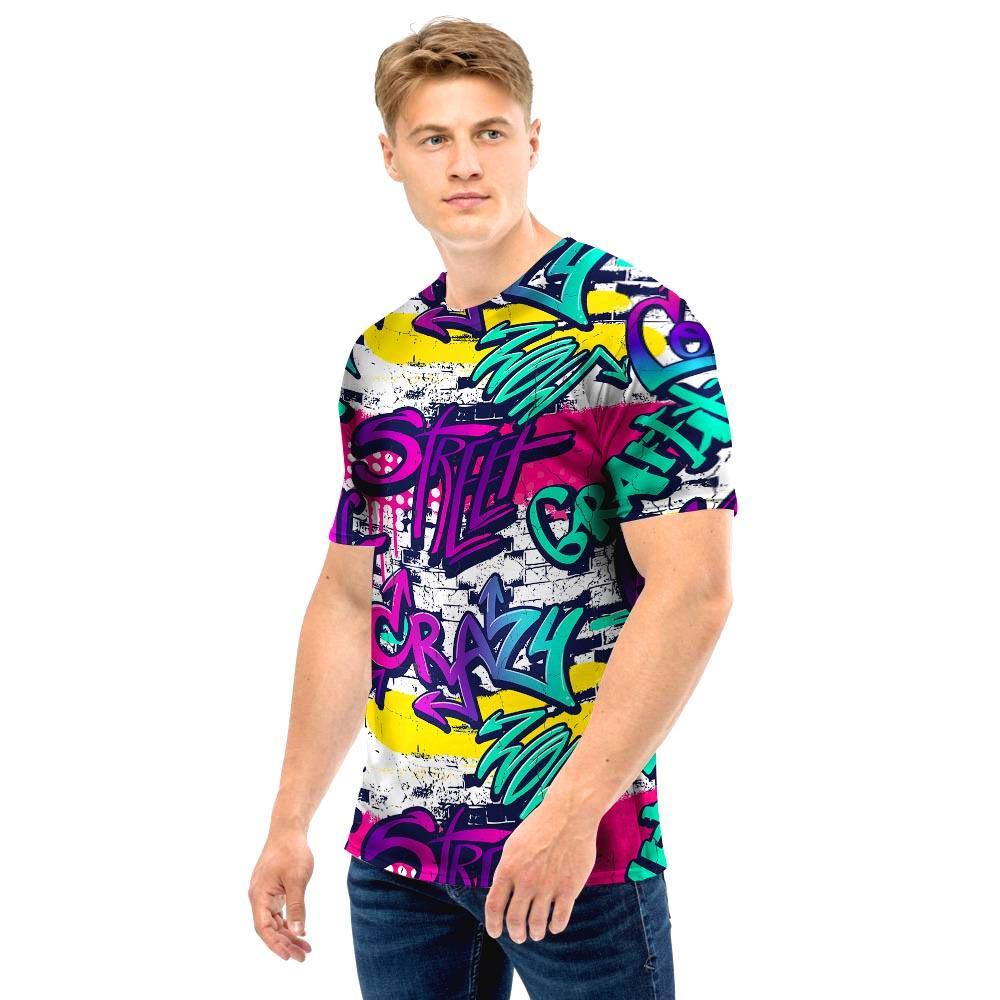 Graffiti Hiphop Print Men T Shirt-grizzshop