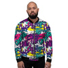 Graffiti Hiphop Print Men's Bomber Jacket-grizzshop