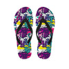 Graffiti Hiphop Print Men's Flip Flops-grizzshop